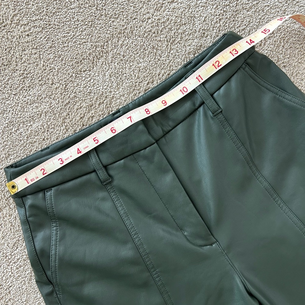 Reitmans Dark Green Wide Leg Faux Leather Pants - Picture 4 of 5
